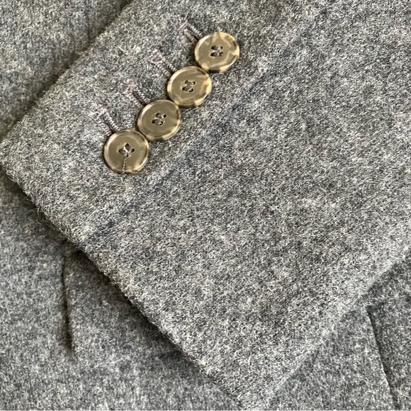 J. Crew Alfie Italian Wool Knit Blazer Jacket Charcoal Grey Heather Office Sz 6P - Picture 10 of 16